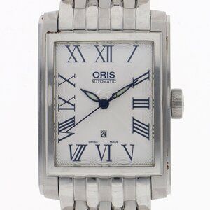 WATCH ORIS 32-47341 Rectangular Date Silver SS AT